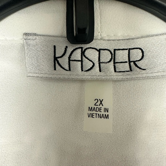 Kasper White Ruffled Blouse - Picture 4 of 4